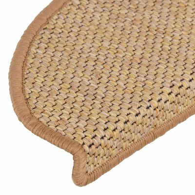 vidaXL Tappeti Autoadesivi Scale Aspetto Sisal 15pz 65x21x4 Sisal