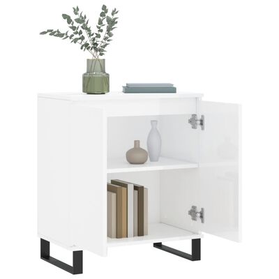 vidaXL Credenza Bianco Lucido 60x35x70 cm in Legno Multistrato