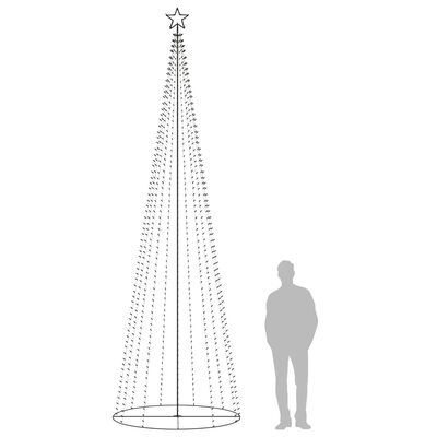 vidaXL Albero di Natale a Cono con 752 LED Colorati 160x500 cm