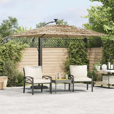 vidaXL Ombrellone Giardino con Palo in Acciaio Marrone 246x246x230 cm