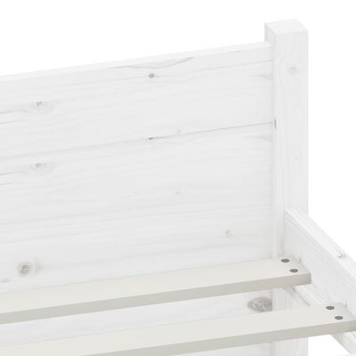 vidaXL Giroletto Bianco in Legno Massello 90x200 cm