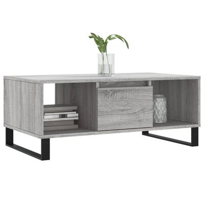 vidaXL Tavolino Salotto Grigio Sonoma 90x50x36,5 cm Legno Multistrato