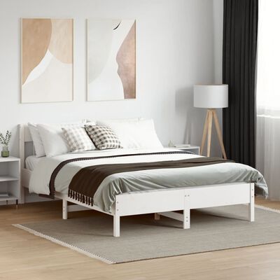 vidaXL Letto senza Materasso Bianco 120x190 cm Legno Massello di Pino