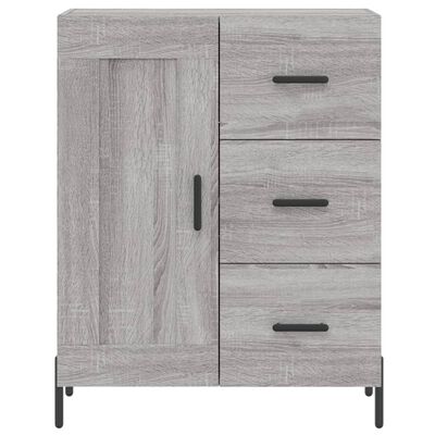 vidaXL Credenza Grigio Sonoma 69,5x34x90 cm in Legno Multistrato