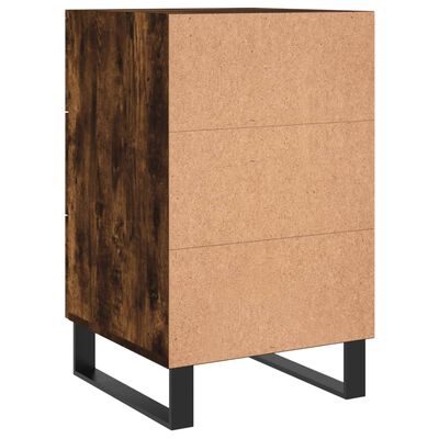 vidaXL Comodino Rovere Fumo 40x40x66 cm in Legno Multistrato