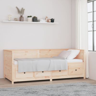 vidaXL Dormeuse senza Materasso 90x200 cm in Legno Massello di Pino