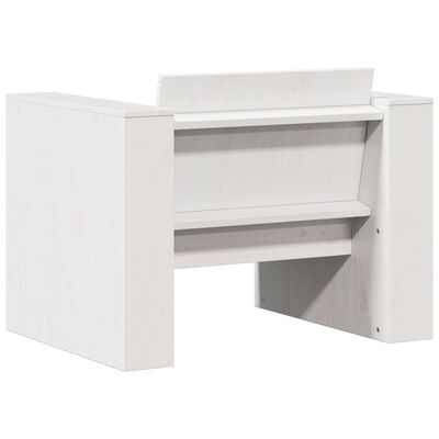 vidaXL Set Salotto da Giardino 2 pz Bianco in Legno Massello di Pino