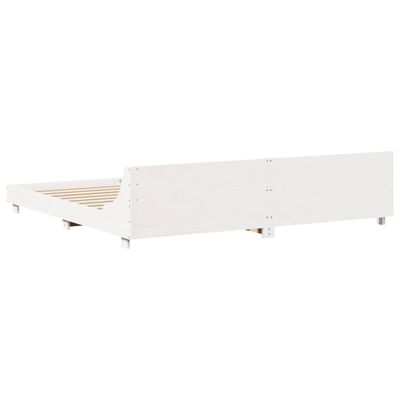 vidaXL Letto senza Materasso Bianco 180x200 cm Legno Massello di Pino