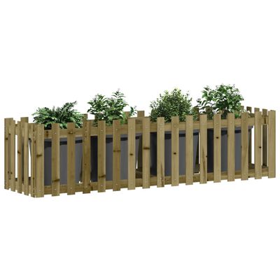 vidaXL Fioriera da Giardino Recinzione 200x50x50cm Pino Impregnato