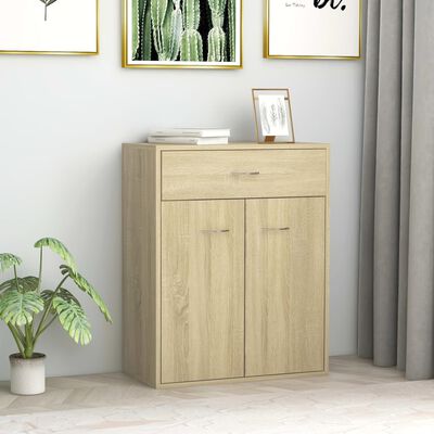 vidaXL Credenza Rovere Sonoma 60x30x75 cm in Legno Multistrato