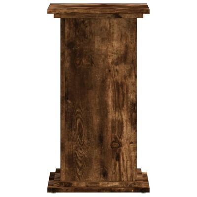 vidaXL Supporto per Piante Rovere Fumo 33x33x60 cm Legno Multistrato