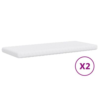 vidaXL Divano Letto Estraibile con Materassi Crema 80x200 cm Tessuto