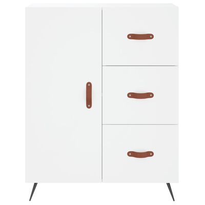 vidaXL Credenza Bianca 69,5x34x180 cm in Legno Multistrato