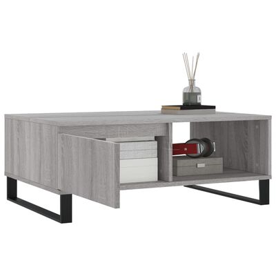 vidaXL Tavolino da Salotto Grigio Sonoma 90x60x35 cm Legno Multistrato