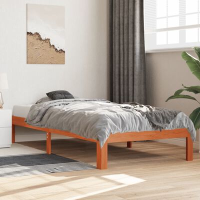 vidaXL Letto senza Materasso Marrone Cera 100x200 cm in Legno di Pino