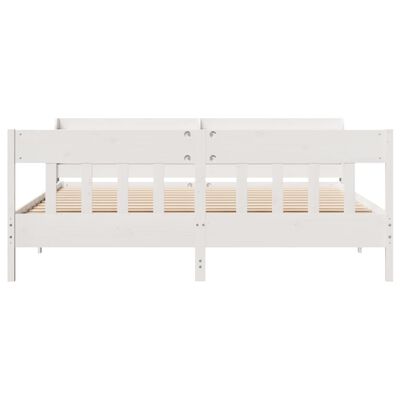 vidaXL Letto senza Materasso Bianco 180x200 cm Legno Massello di Pino