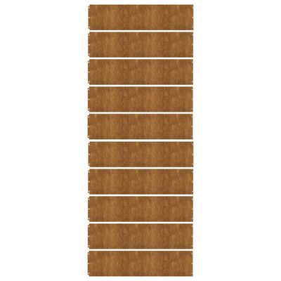 vidaXL Bordure per Prato 10 pz 25x103 cm Flessibili in Acciaio Corten