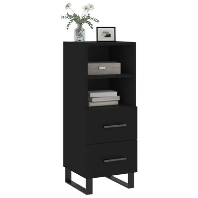 vidaXL Credenza Nero 34,5x34x90 cm in Legno Multistrato