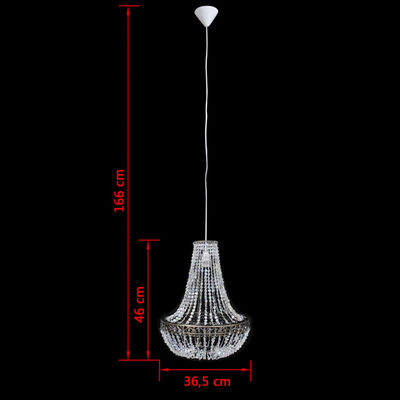 vidaXL Lampadario Sospeso 36,5 x 46 cm