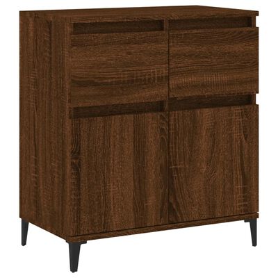 vidaXL Credenza Rovere Marrone 60x35x70 cm in Legno Multistrato