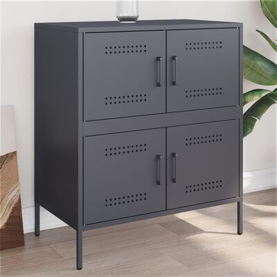 vidaXL Credenza Antracite 68x39x79 cm in Acciaio