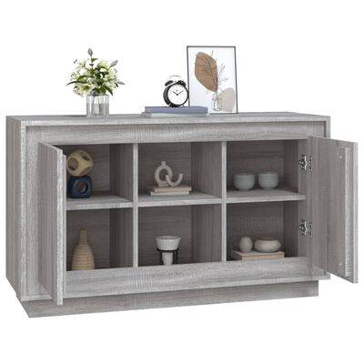 vidaXL Credenza Grigio Sonoma 102x35x60 cm in Legno Multistrato