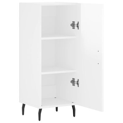 vidaXL Credenza Bianco Lucido 34,5x34x90 cm in Legno Multistrato