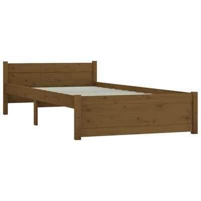 vidaXL Giroletto senza Materaso Ambra in Legno Massello 75x190 cm