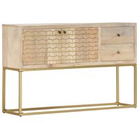 vidaXL Credenza Oro 120x30x75 cm Legno Massello di Mango