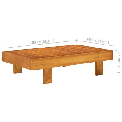 vidaXL Set Divani Giardino 6 pz Cuscini Bianco Crema in Legno d'Acacia