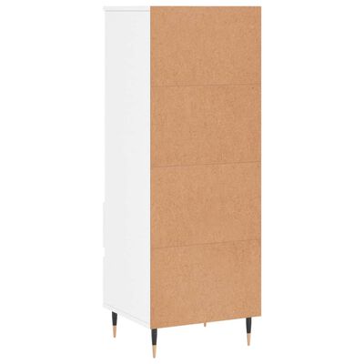 vidaXL Credenza Bianco Lucido 40x36x110 cm in Legno Multistrato