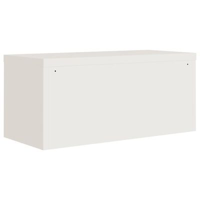 vidaXL Armadio Classificatore Bianco 90x40x145 cm in Acciaio