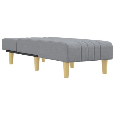 vidaXL Chaise Longue in Tessuto Grigio Chiaro