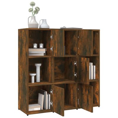 vidaXL Libreria Rovere Fumo 90x30x90 cm in Legno Multistrato