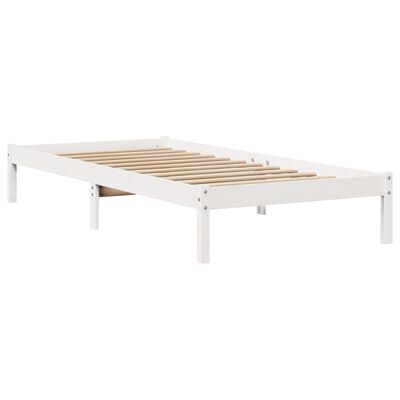 vidaXL Letto senza Materasso Bianco 90x200 cm Legno Massello di Pino