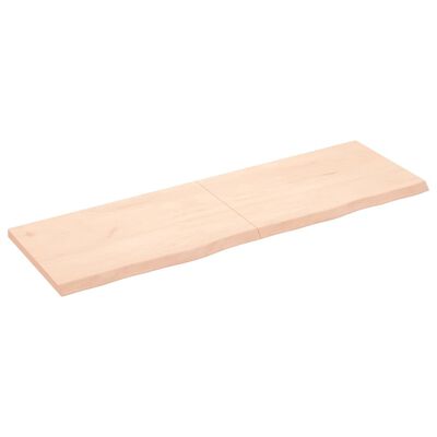 vidaXL Piano Bagno 160x50x(2-4) cm in Legno Massello Non Trattato