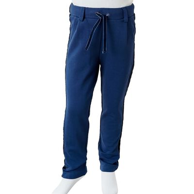 Pantaloni per Bambini con Finiture Nere Blu Marino 116