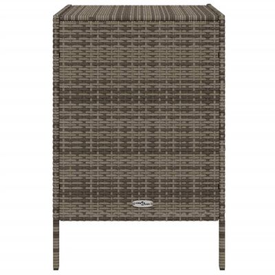 vidaXL Armadietto Portaoggetti Giardino Grigio 55x59x80cm Polyrattan