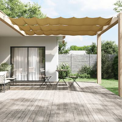 vidaXL Paravento Verticale Beige 100x420 cm in Tessuto Oxford