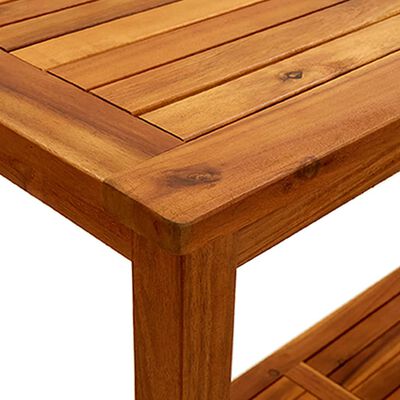 vidaXL Tavolo Consolle da Giardino 110x40x75cm Legno Massello Acacia