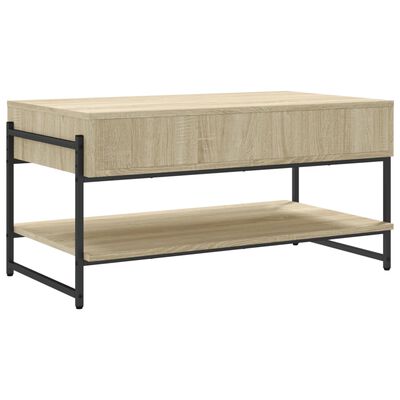 vidaXL Tavolino da Salotto Rovere Sonoma 90x50x45 cm Legno Multistrato