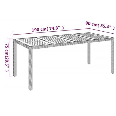 vidaXL Set da Pranzo da Giardino 7 pz con Cuscini in Polyrattan Grigio