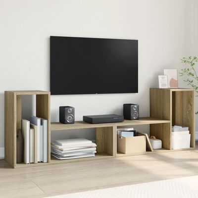 vidaXL Mobili TV 2 pz Rovere Sonoma 75x30x50 cm in Legno Multistrato