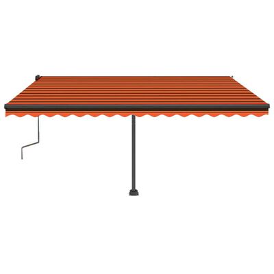 vidaXL Tenda da Sole Autoportante Manuale 450x350cm Arancione Marrone