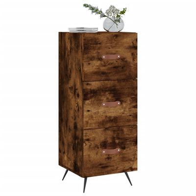 vidaXL Credenza Rovere Fumo 34,5x34x90 cm in Legno Multistrato