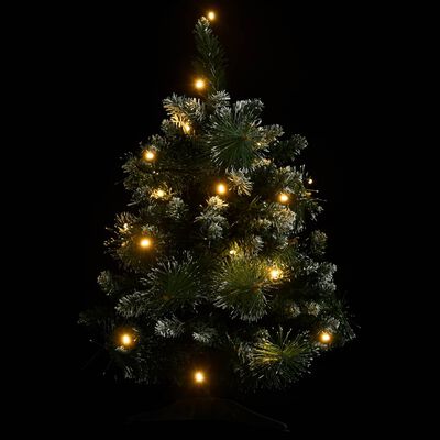 vidaXL Albero di Natale Preilluminato con Palline Verde 60 cm