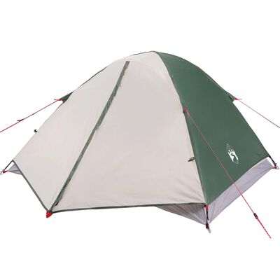 vidaXL Tenda da Campeggio a Cupola per 3 Persone Verde Impermeabile