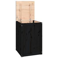 vidaXL Contenitore per Bucato Nero 44x44x66 cm Legno Massello Pino