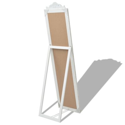 vidaXL Specchio Autoportante Stile Barocco 160x40 cm Bianco