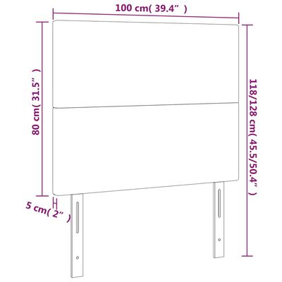 vidaXL Testiera a LED Verde Scuro 100x5x118/128cm in Velluto